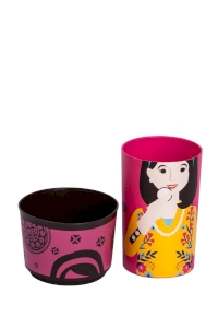 Glass Oreo Family Pink Open 300ml G-61